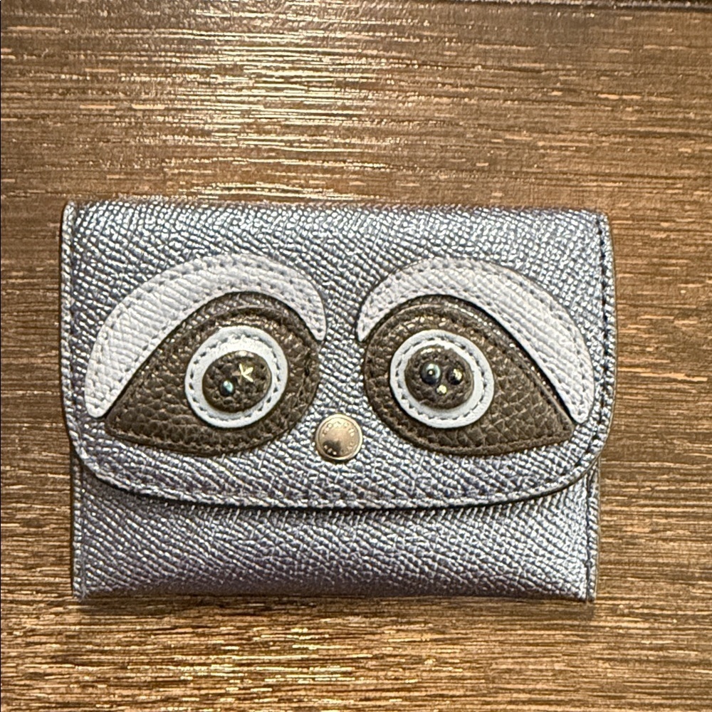 Coach Metallic Blue Bear Card Case